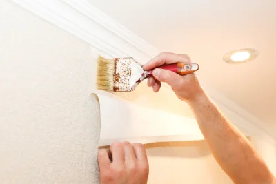Pose de papier peint à Avrieux — revêtements muraux et toiles de verre